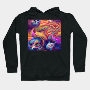 Psychedelic Cat Hoodie